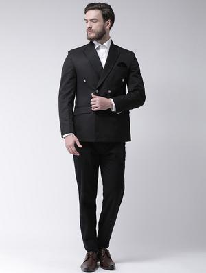 black polyester single breasted casual blazer - 16089771 - Standard Image - 4