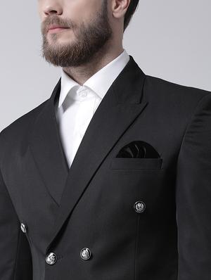 black polyester single breasted casual blazer - 16089771 - Standard Image - 5