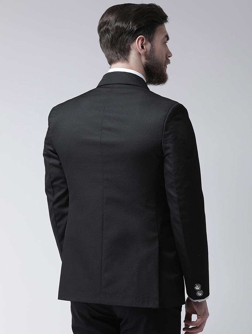 black polyester single breasted casual blazer - 16089771 - Zoom Image - 3