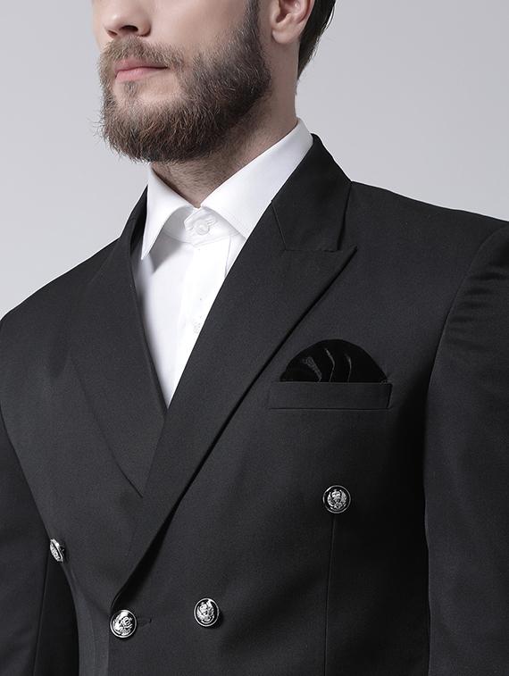 black polyester single breasted casual blazer - 16089771 - Zoom Image - 5