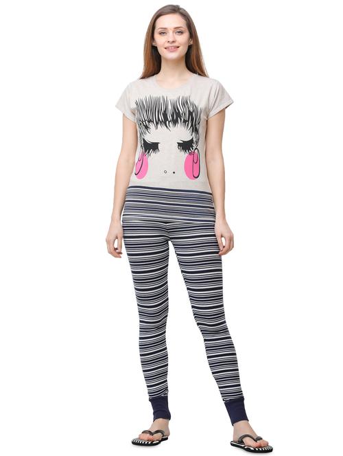 graphic print nightwear set - 16090896 - Very Small Image - 1