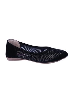 black slip on ballerinas - 16091054 - Standard Image - 2