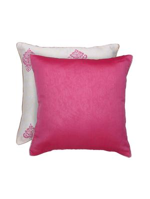ivory hand block printed reversible cushion cover - 16091316 - Standard Image - 3