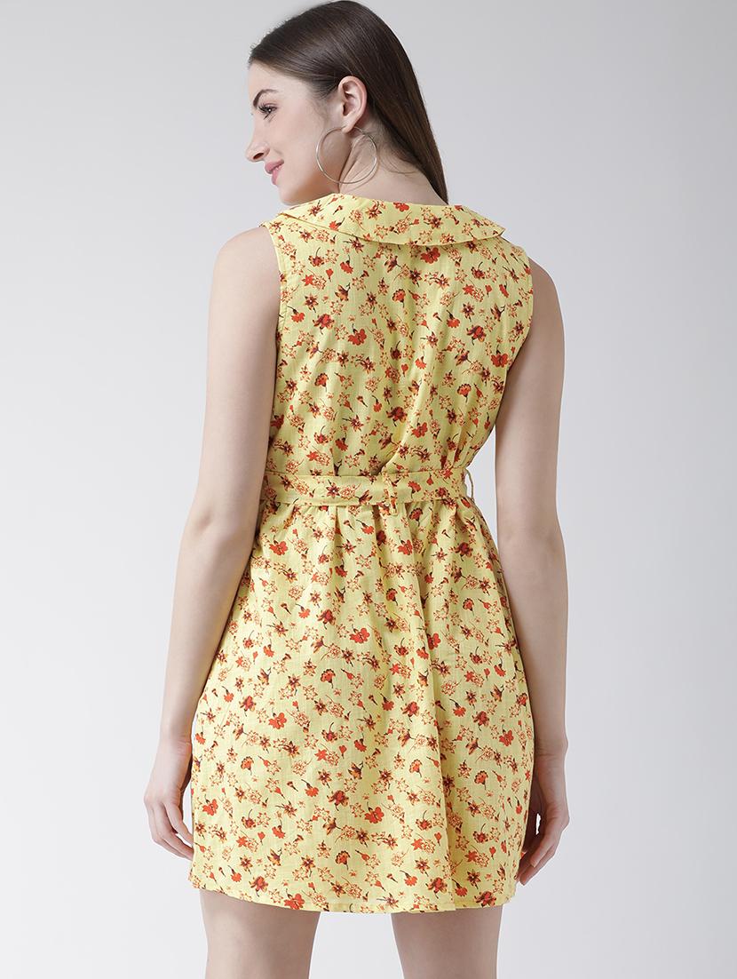 tie up floral a-line dress - 16094199 - Zoom Image - 3