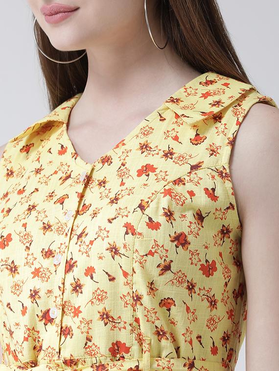 tie up floral a-line dress - 16094199 - Zoom Image - 5