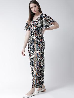 flutter sleeved aztec jumpsuit - 16094204 - Standard Image - 2