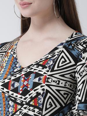 flutter sleeved aztec jumpsuit - 16094204 - Standard Image - 5