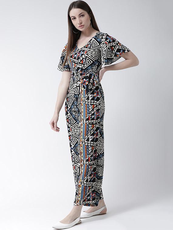 flutter sleeved aztec jumpsuit - 16094204 - Zoom Image - 2