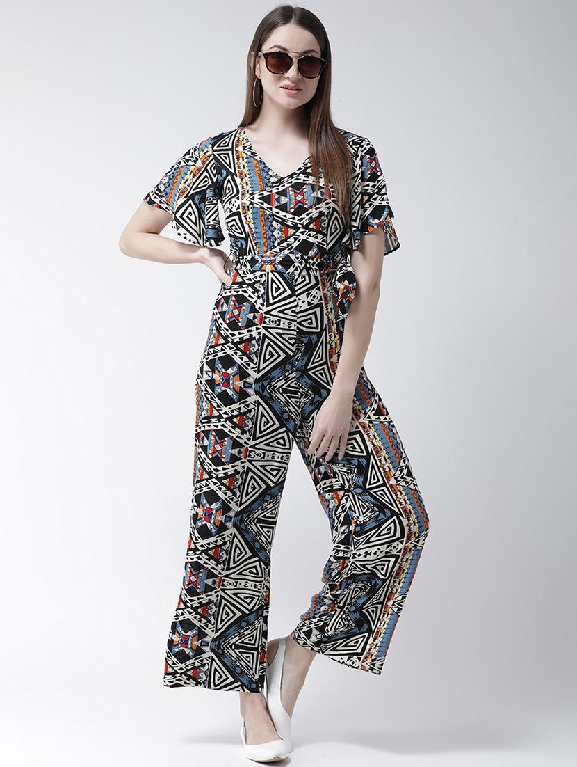 flutter sleeved aztec jumpsuit - 16094204 - Zoom Image - 4