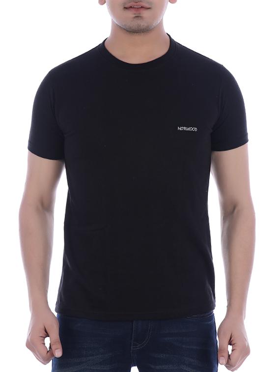 black solid t-shirt - 16094234 - Zoom Image - 1