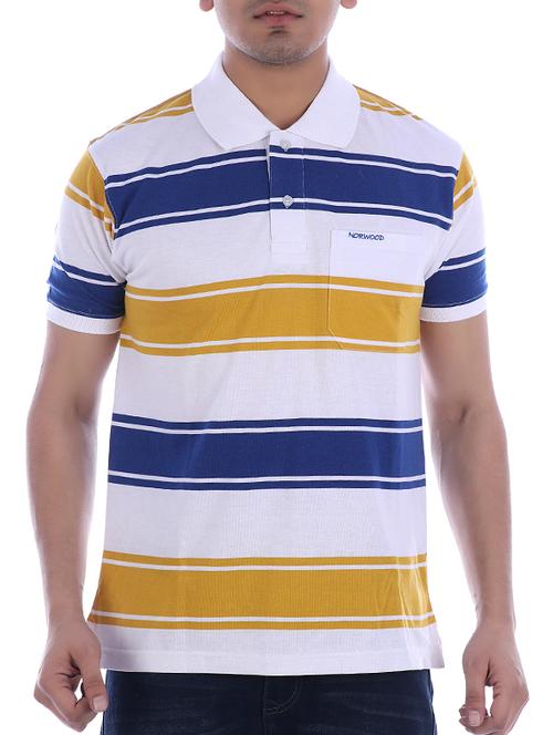 multi colored striped polo t-shirt - 16094273 - Standard Image - 1