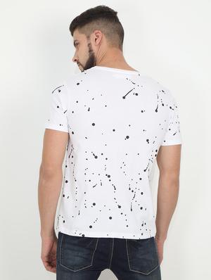 white all over print t-shirt - 16094330 - Standard Image - 3