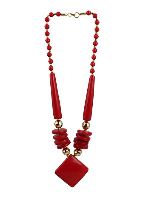 red metal statement necklace - 16094732 - Standard Image - 1