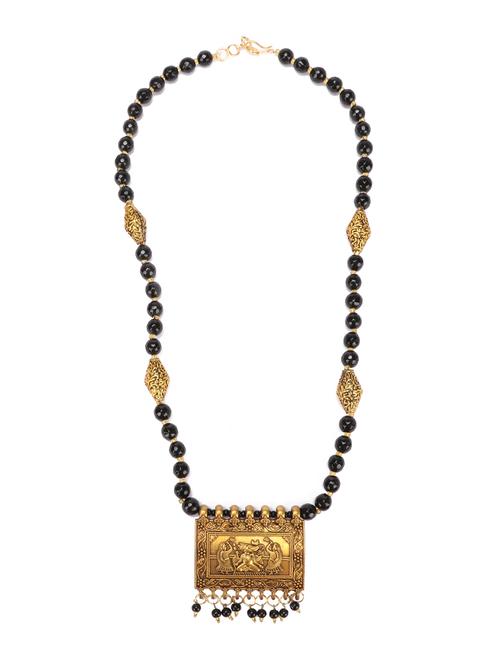 black metal statement necklace - 16094866 - Standard Image - 1