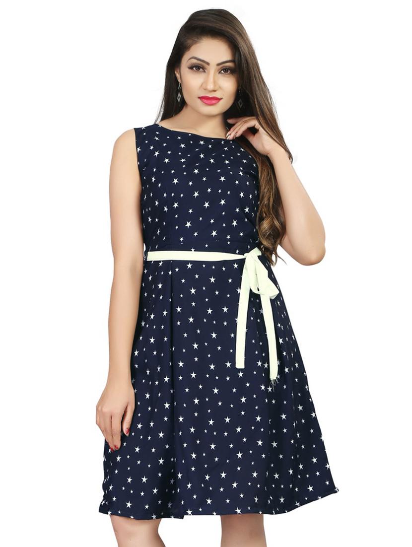 tie knot front a-line dress - 16095305 - Zoom Image - 1