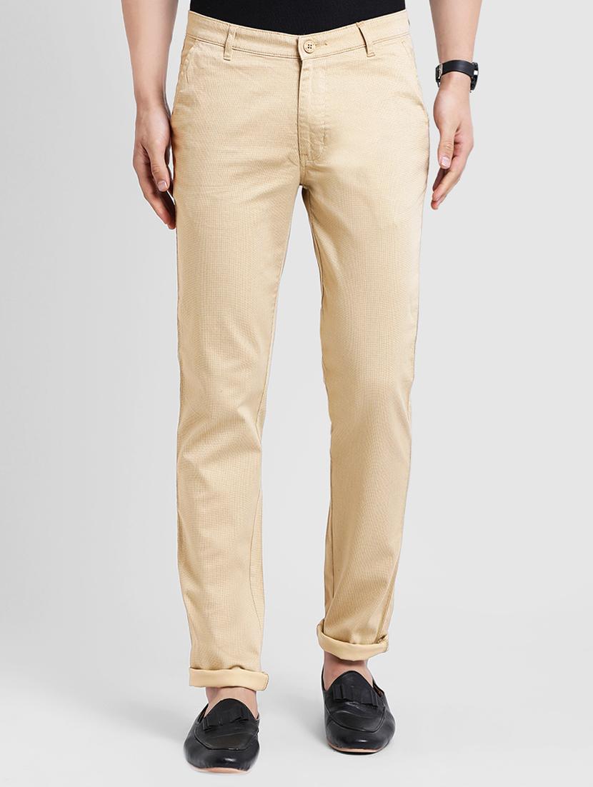 beige cotton chinos casual trousers - 16095533 - Zoom Image - 1