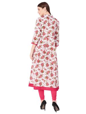 floral printed anarkali kurta - 16095883 - Standard Image - 3