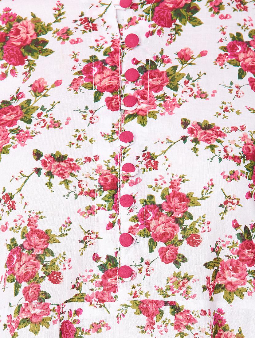 floral printed anarkali kurta - 16095883 - Zoom Image - 4