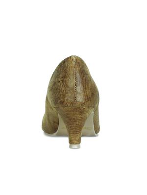 tan faux leather slip on pumps - 16096022 - Standard Image - 3