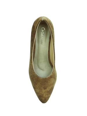 tan faux leather slip on pumps - 16096022 - Standard Image - 4