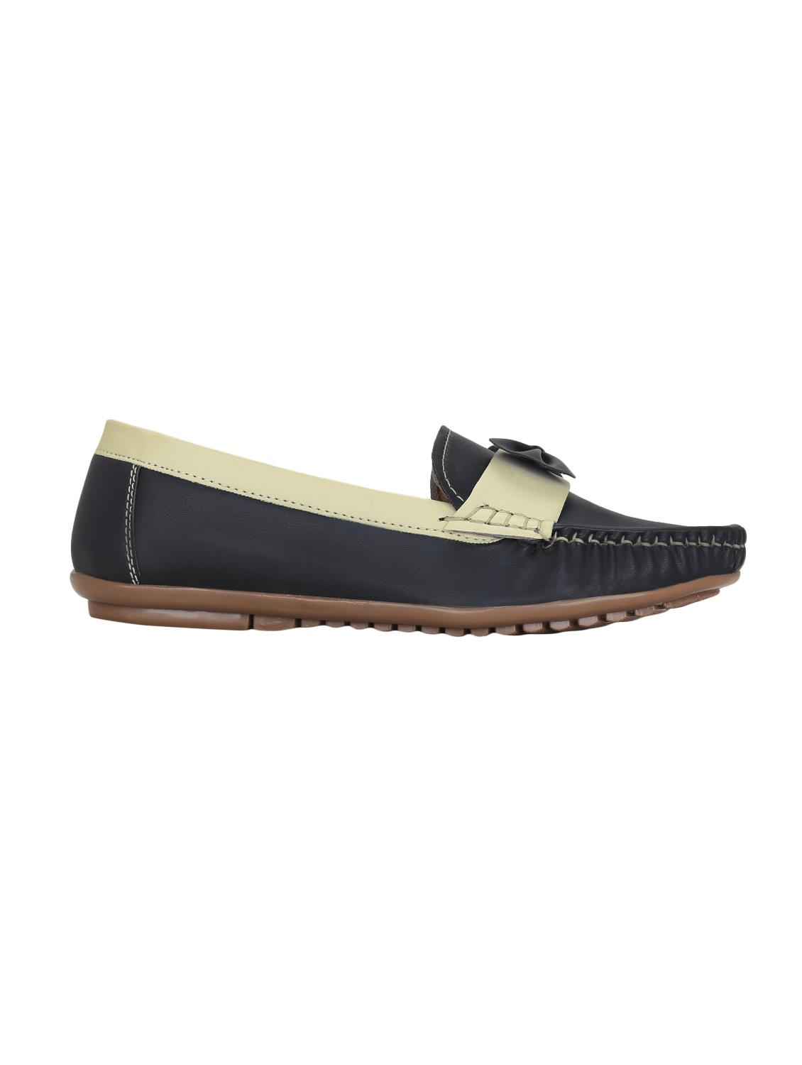 black faux leather slip on loafers - 16096038 - Zoom Image - 2