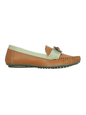 tan faux leather slip on loafers - 16096040 - Standard Image - 2