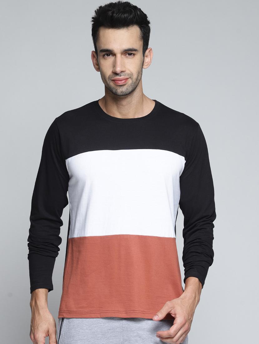 multi colored color block t-shirt - 16096136 - Zoom Image - 1