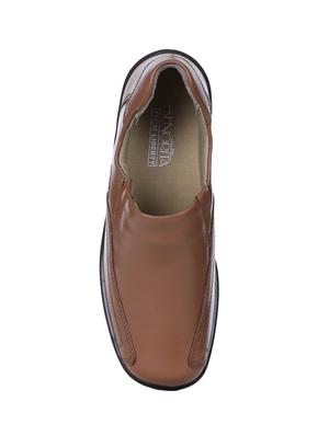 tan patent leather laceup casual shoes - 16096279 - Standard Image - 4