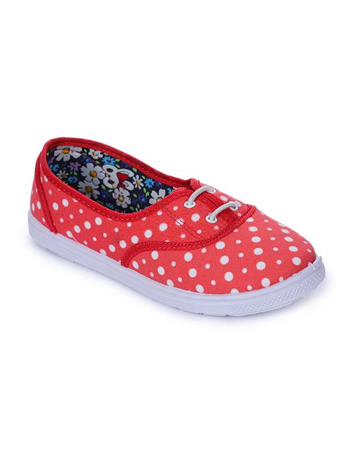 red lace-up casual shoes - 16096319 - Standard Image - 1