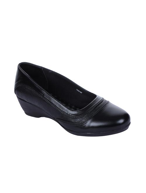 black synthetic slip on ballerina - 16096330 - Standard Image - 1