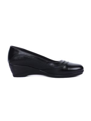 black synthetic slip on ballerina - 16096330 - Standard Image - 2