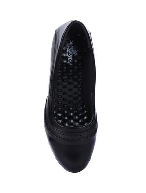 black synthetic slip on ballerina - 16096330 - Standard Image - 4