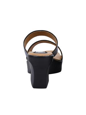 black slip on sandals - 16096433 - Standard Image - 3