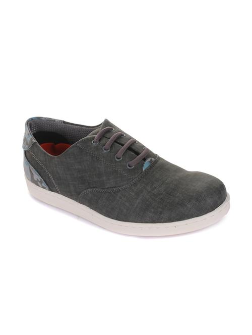 grey synthetic lace up sneakers - 16096737 - Standard Image - 1