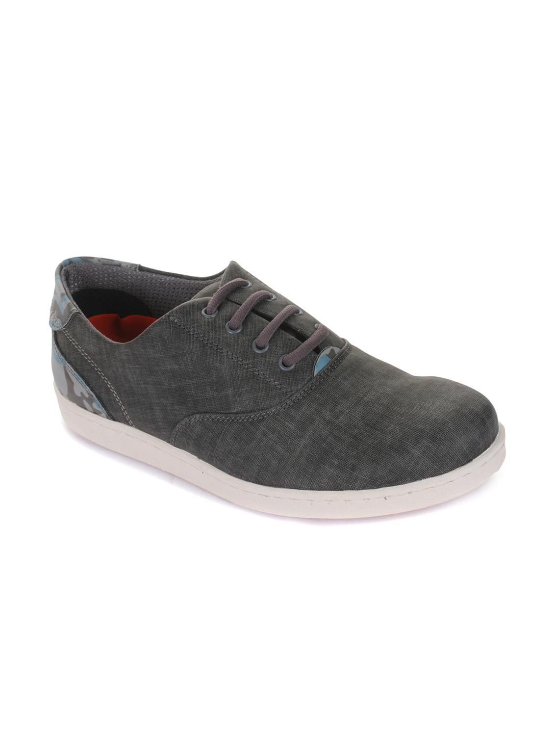 grey synthetic lace up sneakers - 16096737 - Zoom Image - 1