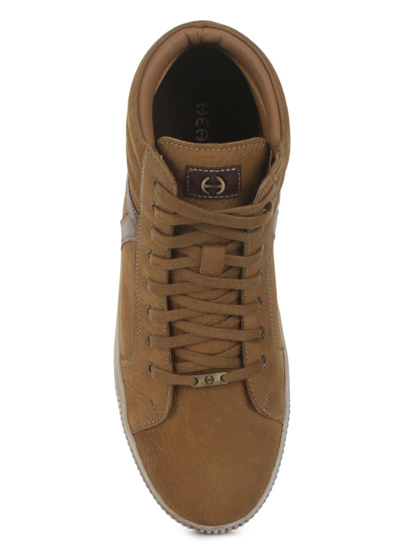 brown leatherette lace up sneakers - 16096807 - Zoom Image - 3