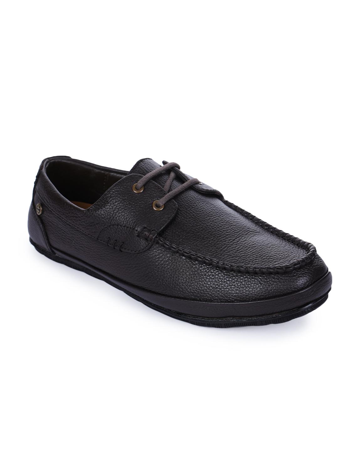 brown leatherette lace up shoes - 16096809 - Zoom Image - 1