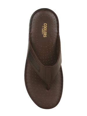 brown patent leather slip on slippers - 16097025 - Standard Image - 4