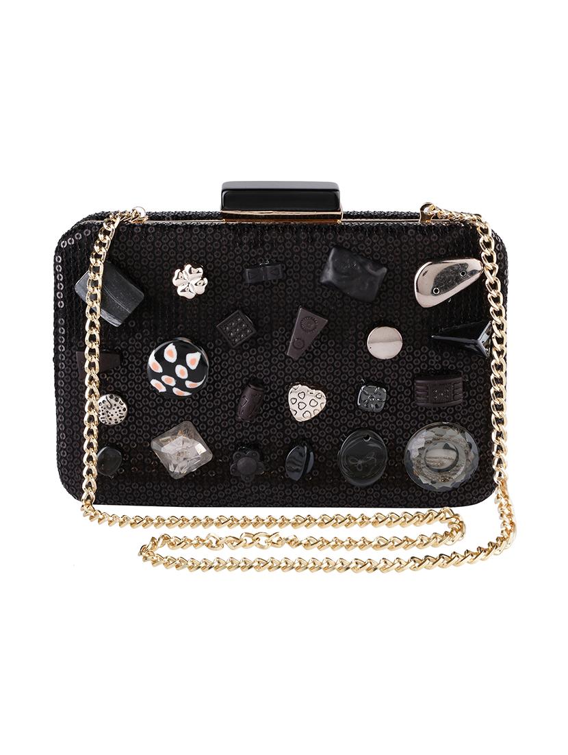 black metal box clutch - 16097909 - Zoom Image - 1