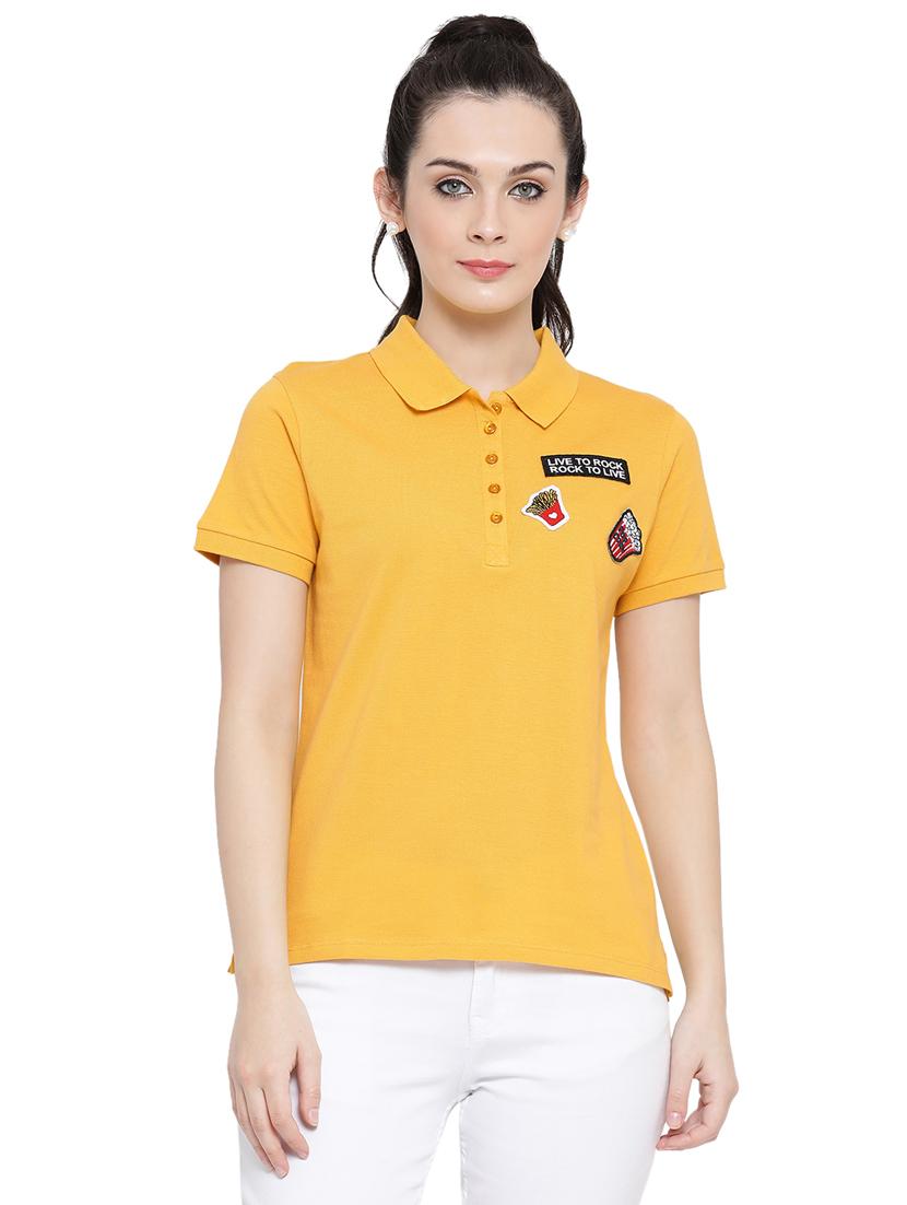 quirky patch polo neck tee - 16098966 - Zoom Image - 1