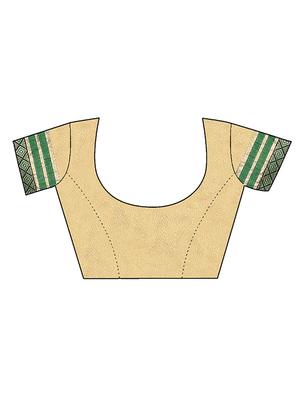 striped lace border saree with blouse - 16099033 - Standard Image - 2
