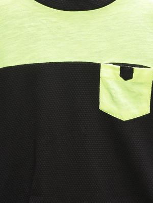 pocket patched color block t-shirt - 16099855 - Standard Image - 3