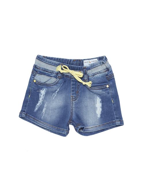 blue cotton shorts - 16100097 - Standard Image - 1
