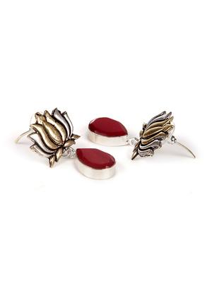 red metal drop earring - 16100743 - Standard Image - 2