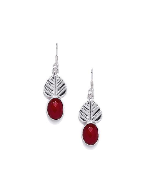 red metal drop earring - 16100853 - Standard Image - 1