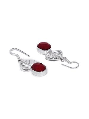 red metal drop earring - 16100853 - Standard Image - 2