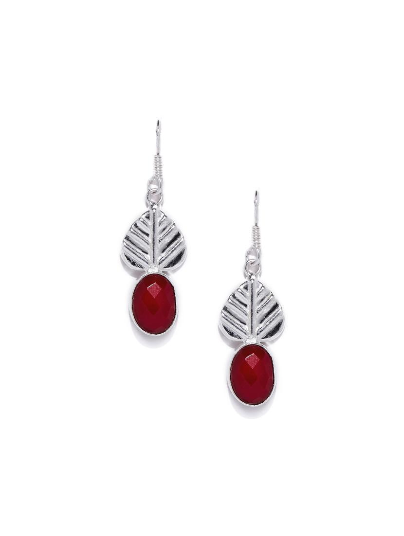 red metal drop earring - 16100853 - Zoom Image - 1