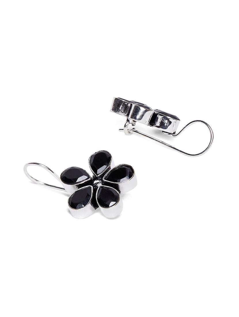 black metal drop earring - 16100885 - Zoom Image - 2