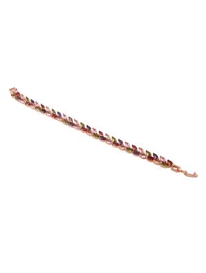 multi colored metal bangle bracelet - 16100959 - Standard Image - 3