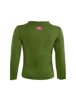 green cotton blend top - 16102054 - Standard Image - 2
